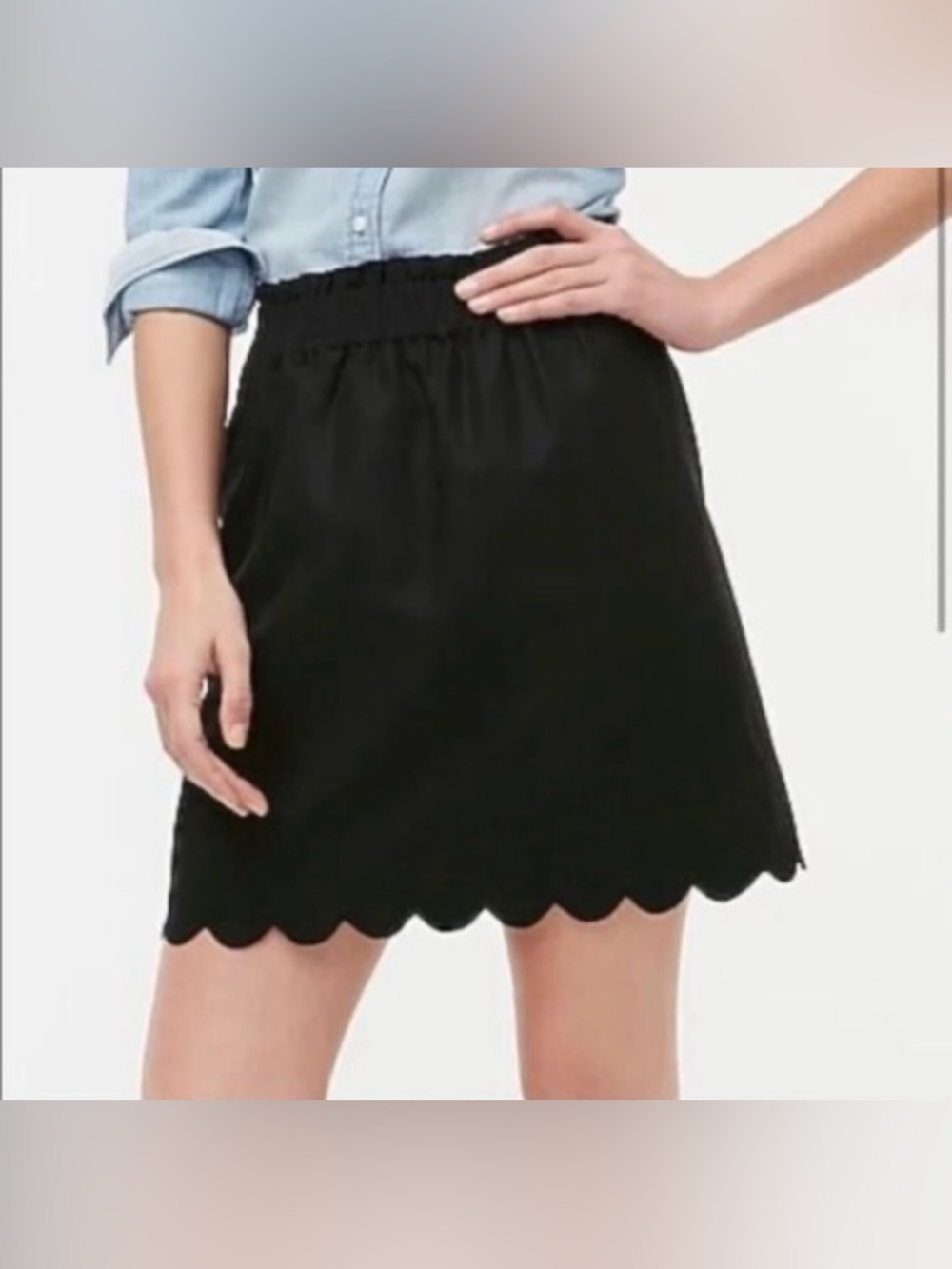 J. Crew Black Linen Blend Skirt